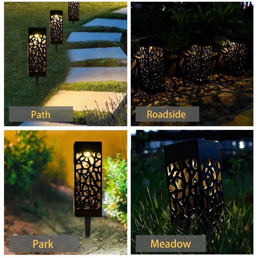 6pcs illuminazione solare per esterni luci di percorso Decorative solari luci da giardino per esterni luce solare da giardino a LED per esterni