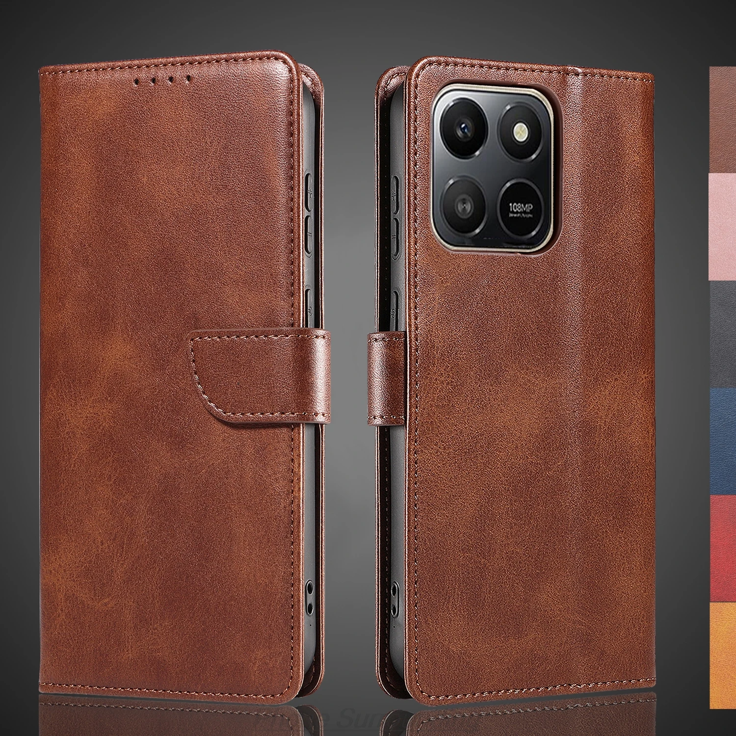 

Wallet Flip Cover Leather Case for Huawei Honor X7d 4G 5G Pu Leather Phone Bags protective Holster Capa Fundas Coque