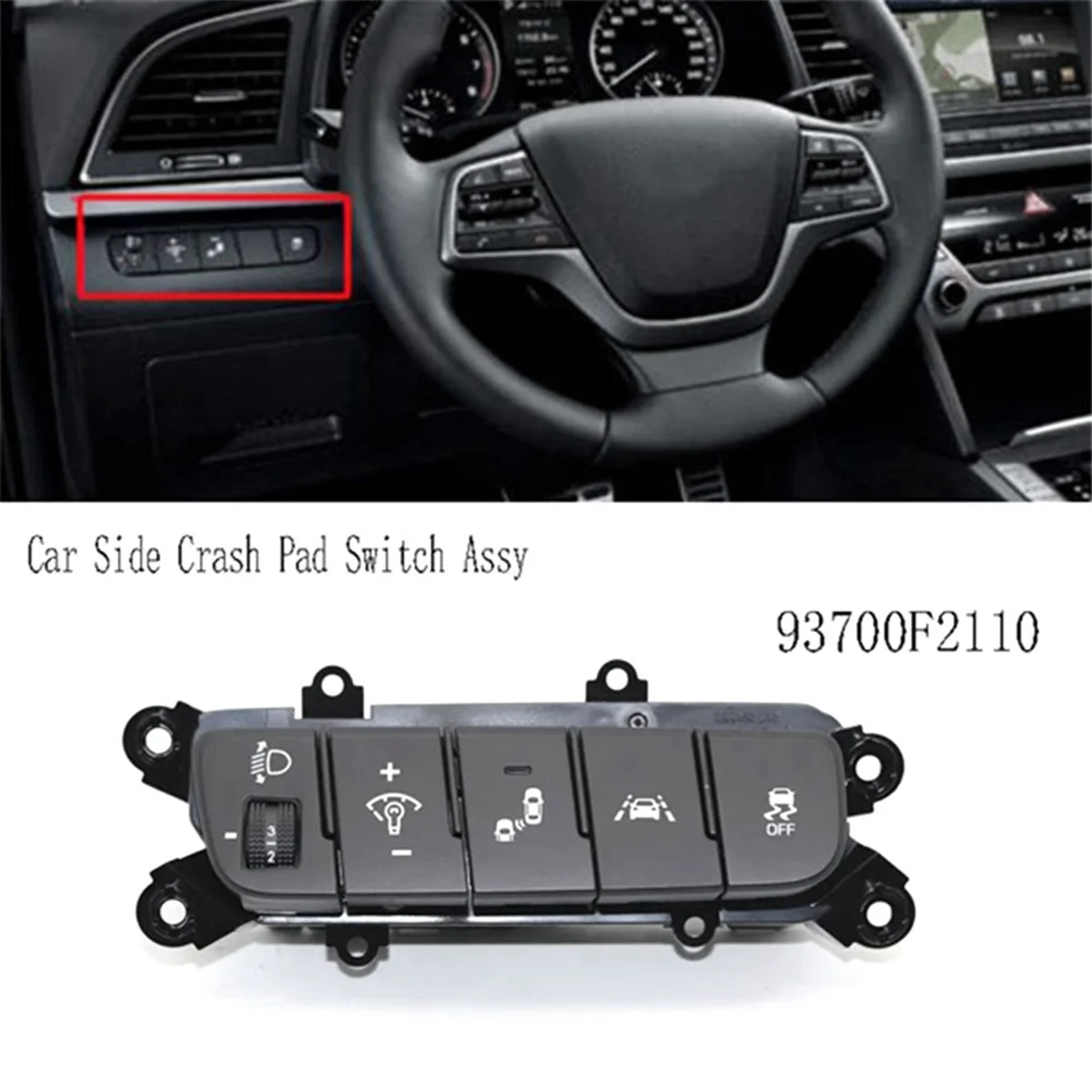 93700F2110 Blind Spot Detection Lane Keeping Vehicle Stability System Button Switch for Hyundai Elantra AD 2016-2018