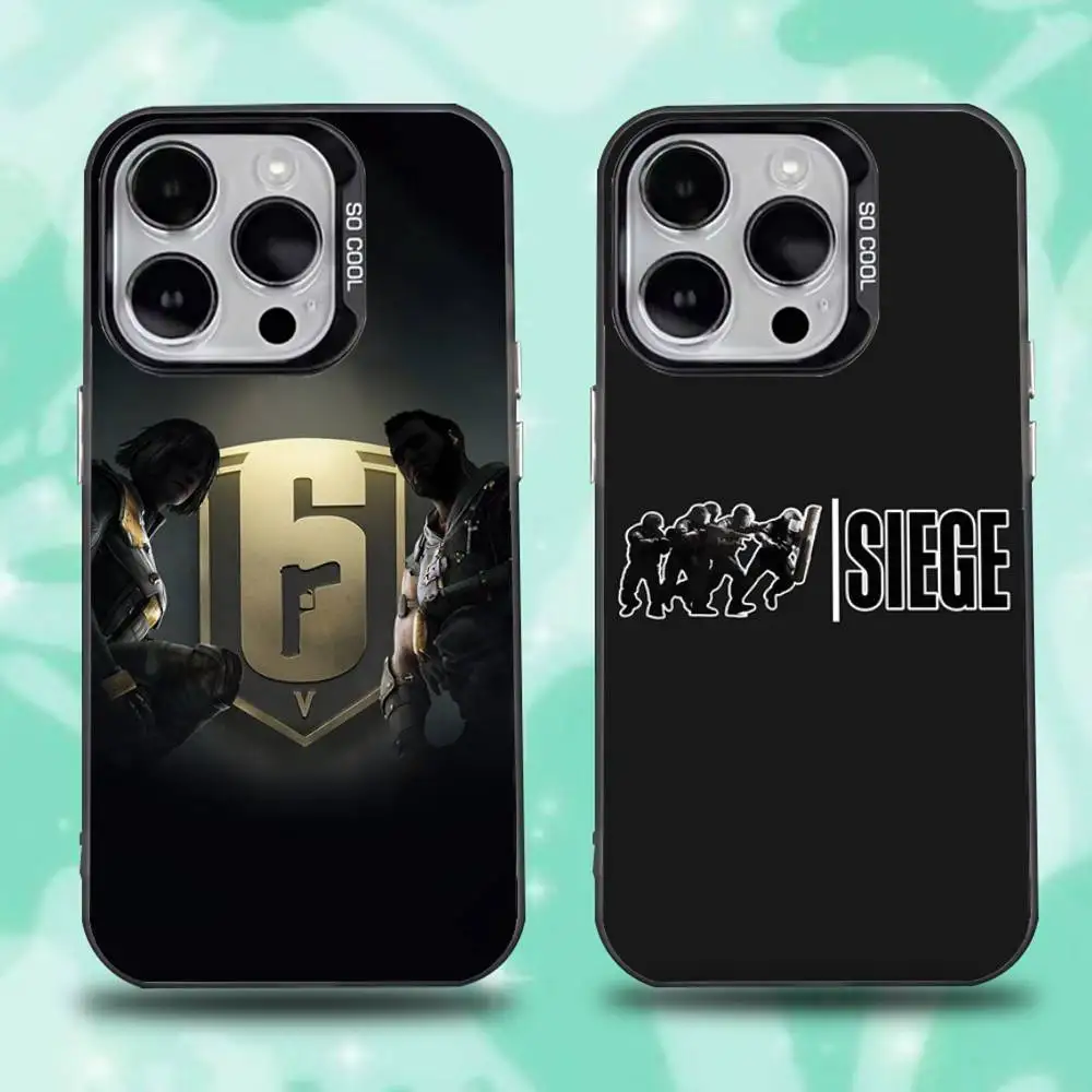 

R-Rainbow Game S-Six S-Siege Phone Case For iPhone 16,15,14,13,12,11,Mini,Pro,E,SE4,XS,MAX Black Candy Matte Cover