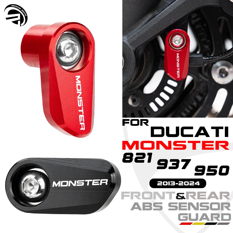 For Ducati MONSTER 821 937 950 950SP 2013-2024 2016 2019 Motorcycle Accessories Aluminum Front Rear Wheel ABS Sensor Protection