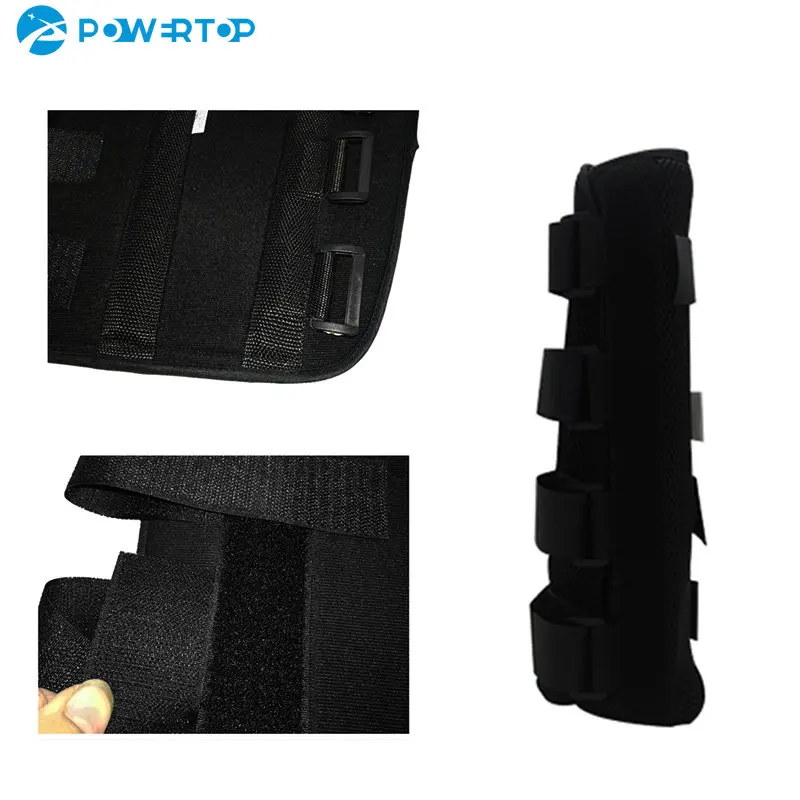 Arm Splint Brace Support  Adjustable Elbow Joint Recovery Protect Band Belt Strap with 3 Fixed Steel Plates for Children Adults