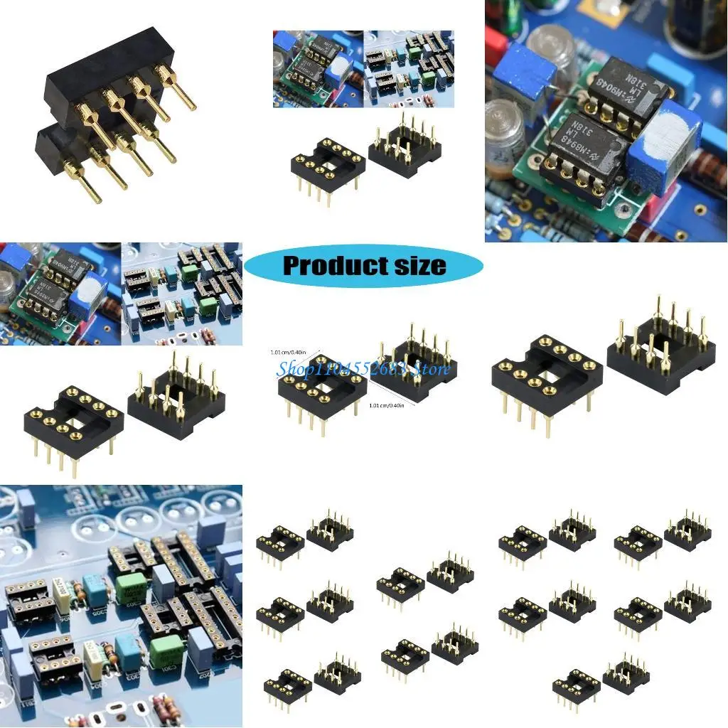 

Y6GD DIP8 Chip IC Socket Heat Resistant Design for DIY Projects Laboratories