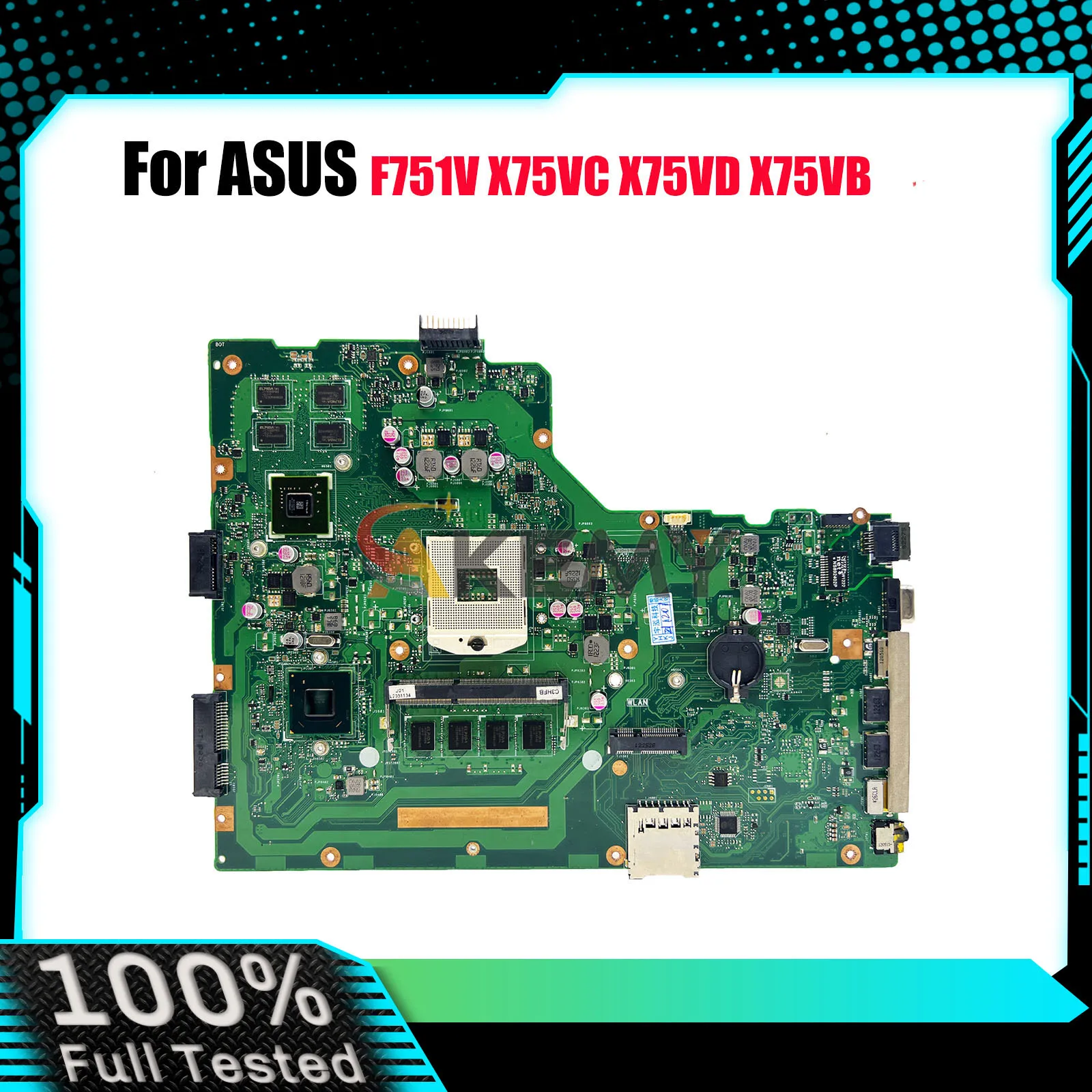 

Материнская плата для ноутбука X75VD для ASUS VivoBook F751V X75V X75VC X75VD X75VB, материнская плата для ноутбука, в наличии, 100% тестирование, ОК, быстрая доставка