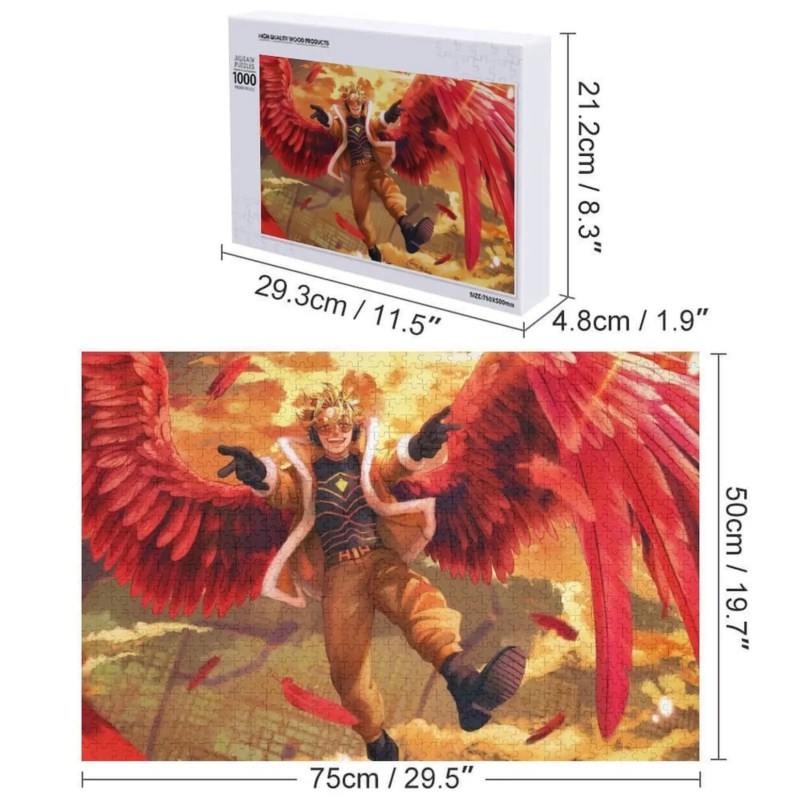 Jastrzębie cię zatrzymają! Puzzle drewniane na zamówienie, spersonalizowane, z własnym zdjęciem, wersja 2.