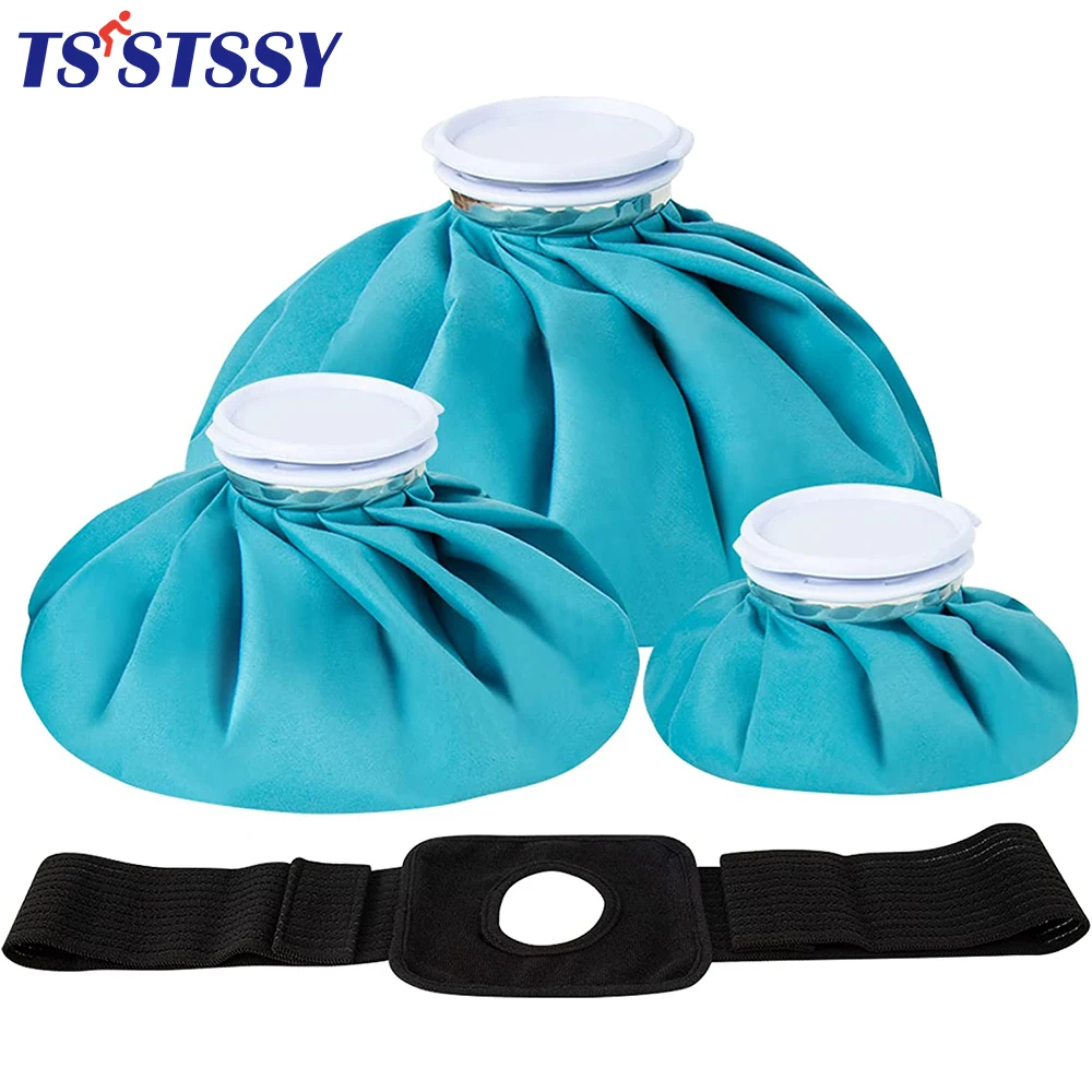 Reusable Soft Fabric Ice Bag Pack with Bandage Hot Cold Water Therapy Leg Knee Arm Muscle Aches Sprain Bruises Cramps Swelling