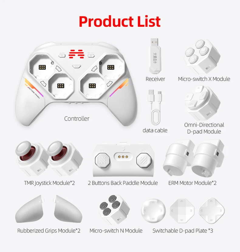 BEITONG PanGu Anpassbarer Modularer Controller Kabelloser Bluetooth-Gamepad Individualisierbarer Gaming-Controller für PC/NS2/Mobilgeräte/Steam – Detail 24