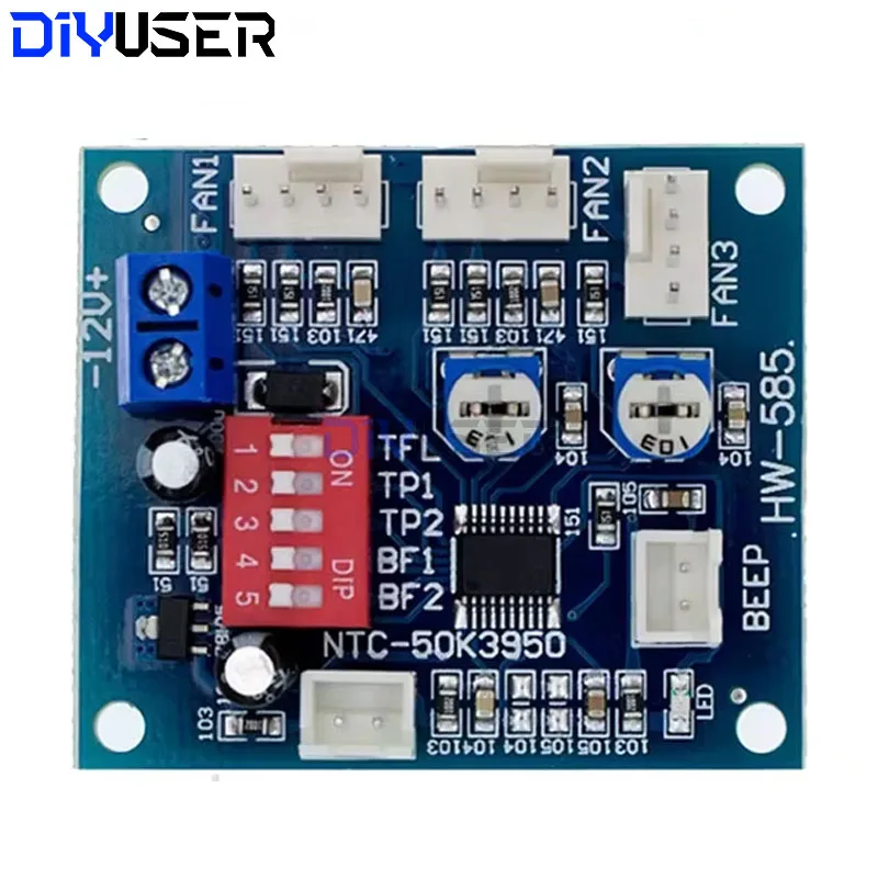 DIYUSER DC 12В 5A PWM PC Вентилятор процессора, контроль температуры, скорости, контроллер скорости, датчик температуры