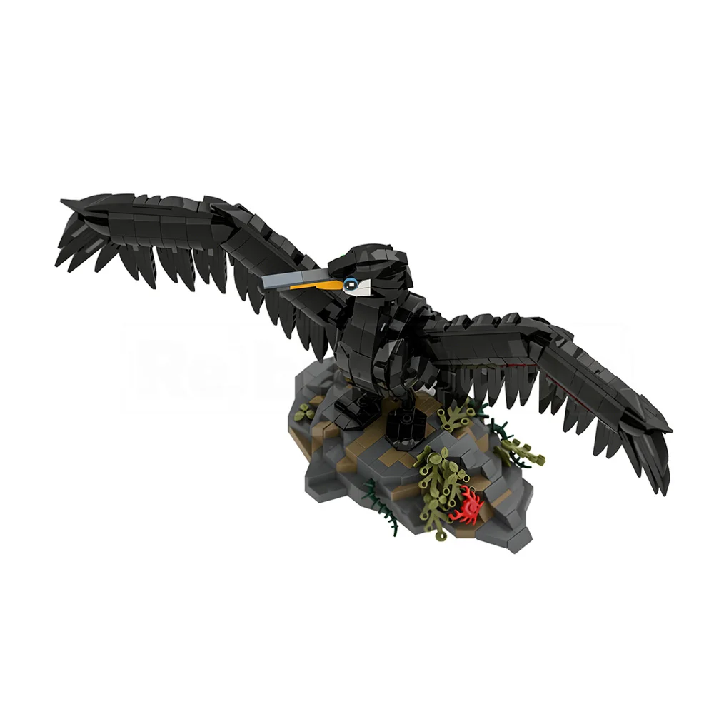 

Cormorant Bird Building Blocks Kit Realistic Wildlife Animal Creative Desktop Decor Toy Adult Gift