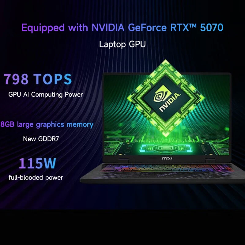 2025 MSI Pulse A16 AI + كمبيوتر محمول للألعاب 16 بوصة 2.5K QHD 240 هرتز IPS شاشة كمبيوتر محمول AMD Ryzen AI 7 H 350 32GB 2TB RTX5070 كمبيوتر محمول