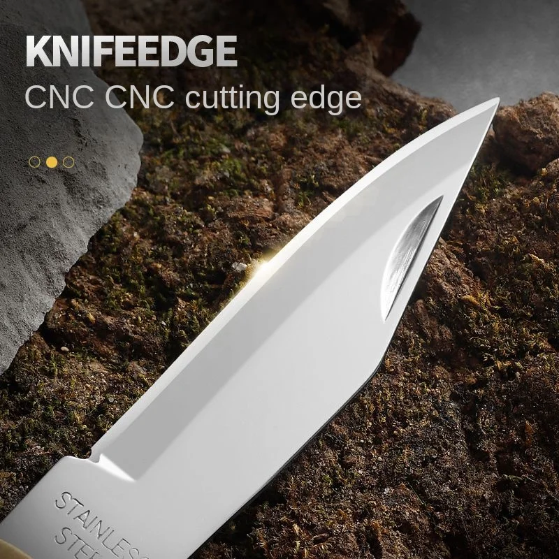 High hardness stainless steel folding knife, portable EDC pocket knife, suitable for household, kitchen fruit knife