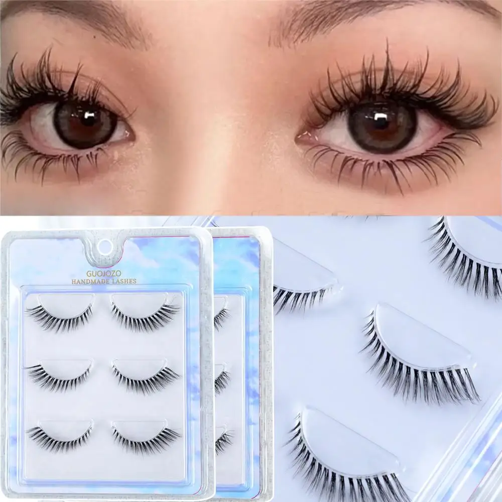 

Lash Extension Natural Decor Long Soft Hair Clear Stem False Eyelashes Comic Eye Makeup Reusable Cosmetics Supplies Cute Lash