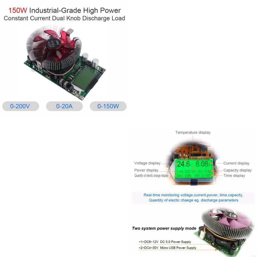 

Digital Battery Capacity Tester Adjustable Constant Current for Power