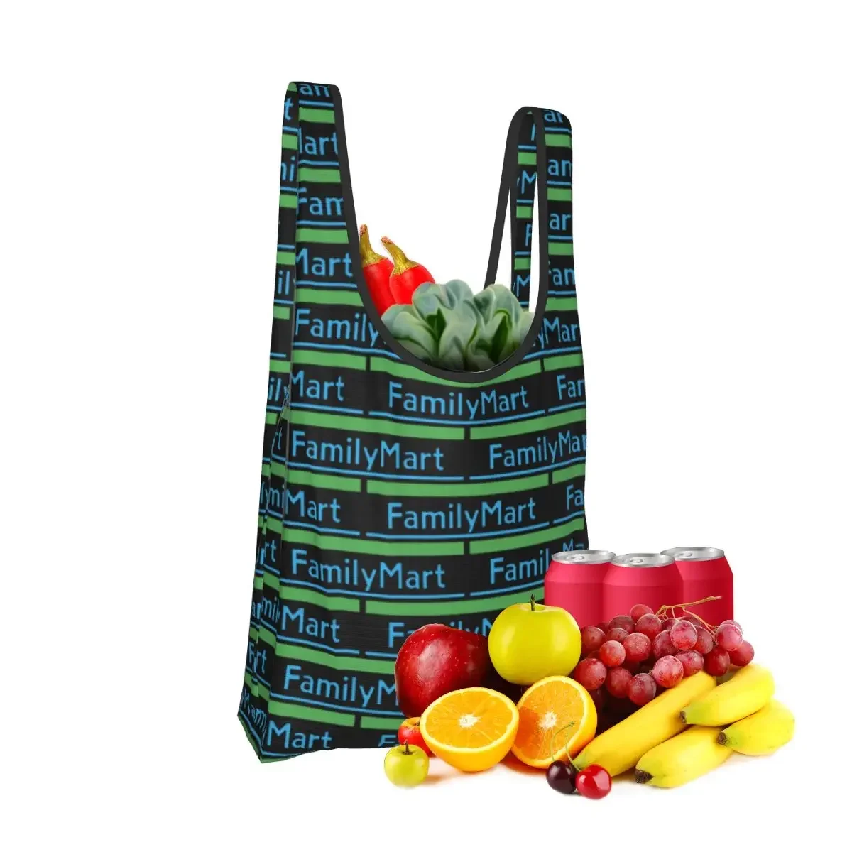 Family Mart Logo Japan (Konbini) Shopping Bag Portable Tote Bags Reusable Shoulder Shopper Bag Grocery Handbag