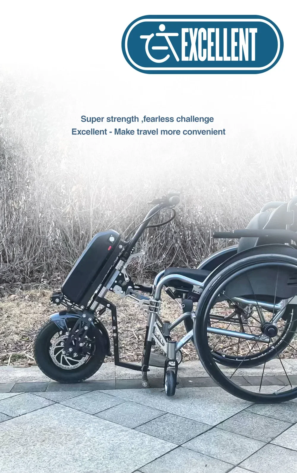 

Electric wheelchair hand bicycle motor adjustable seat lithium battery walker walker for the disabled