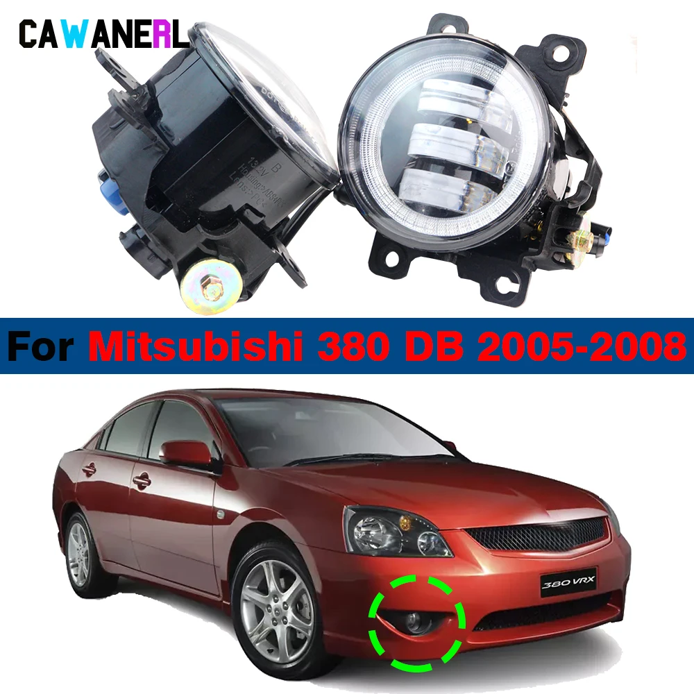 

30 Вт 6000LM светодиодные противотуманные фары в сборе DRL для Mitsubishi 380 DB 2005 2006 2007 2008 Автомобильные противотуманные фары «ангельский глаз» дневные ходовые огни 2 шт.