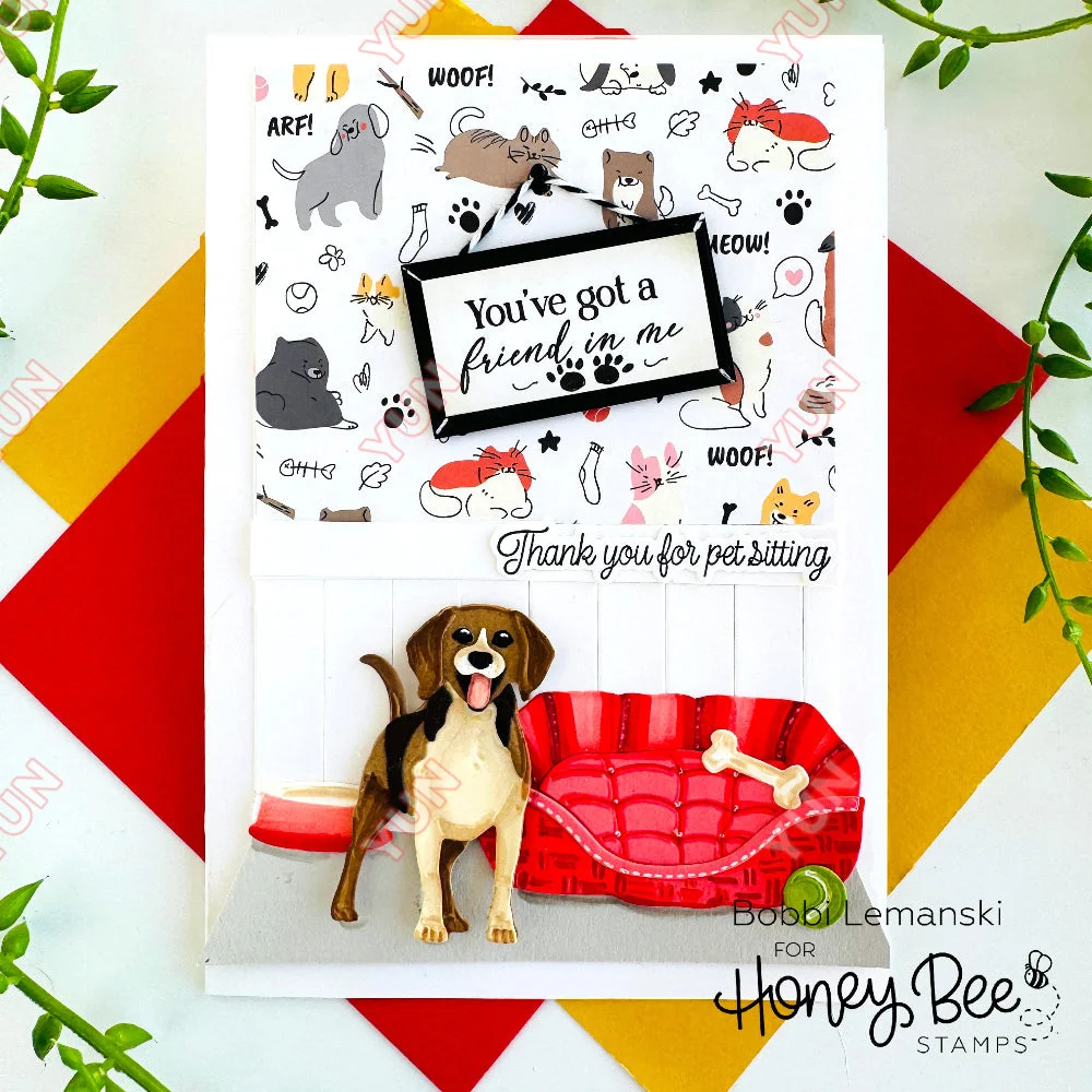 Pet Friends Metal Cutting Dies Stamp Stencil Set Dogs Cats Hamster Die DIY Scrapbooking Craft Greeting Card Decoration 2025 New