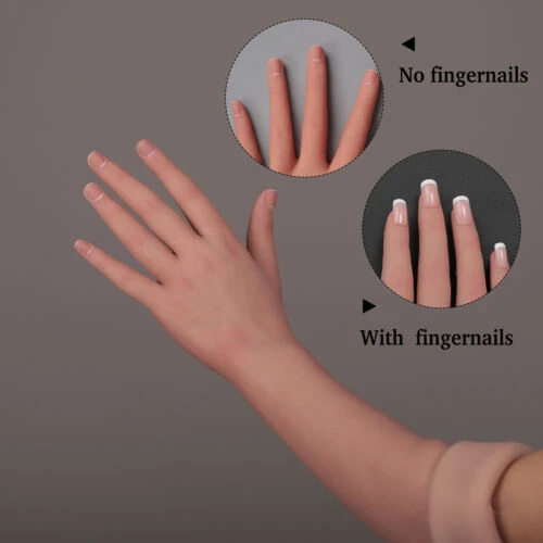 65cm Female Hand Gloves Sleeves Highly Simulated Skin Texture Prosthesis Arm Cover Scars for Crossdresser Cosply