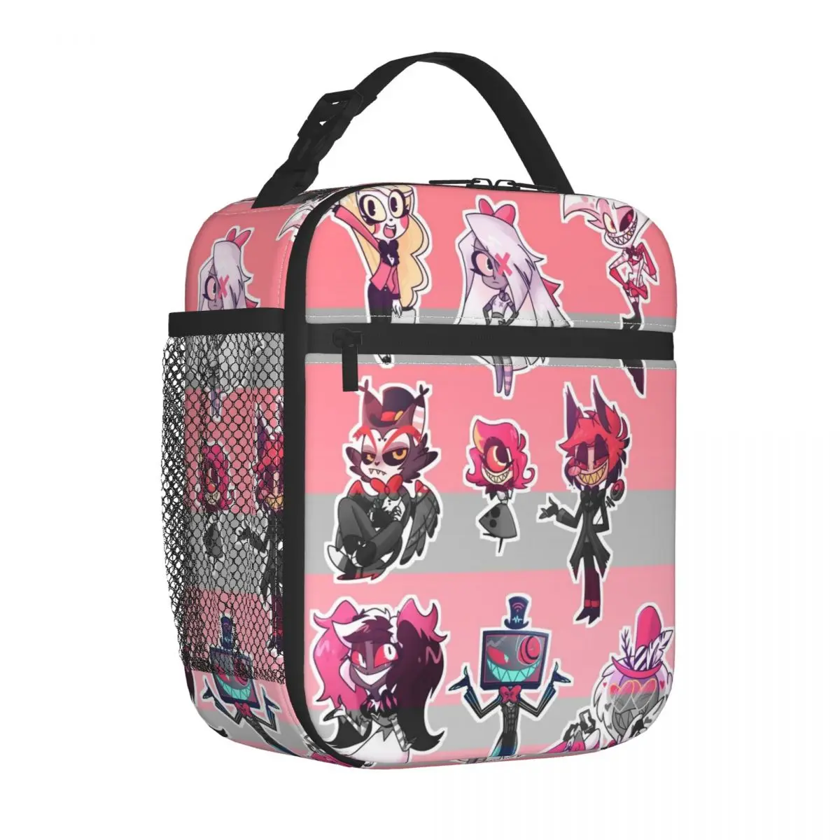 

Hazbin Hotels Anime Insulated Lunch Bag Alastor Angel Dust Storage Food Box Reusable Cooler Thermal Lunch Boxes For Picnic