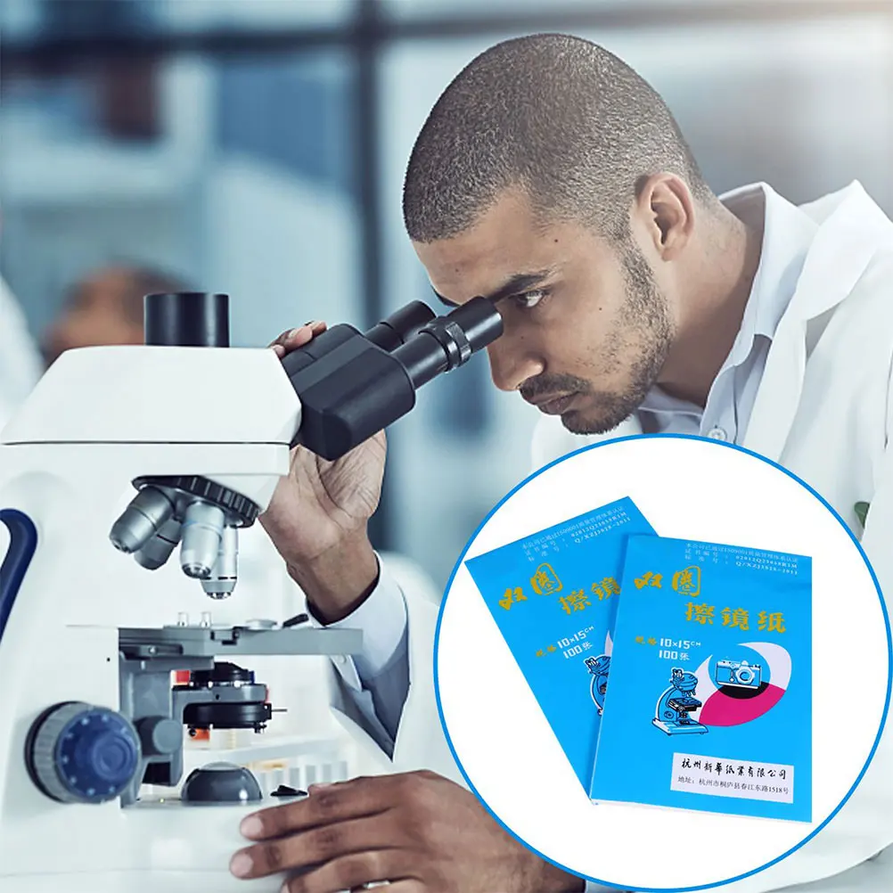

300pcs Lens Paper Durable Microscope Cleaning Tissue Safe Cleaning Tissue for Lens Portable Camera