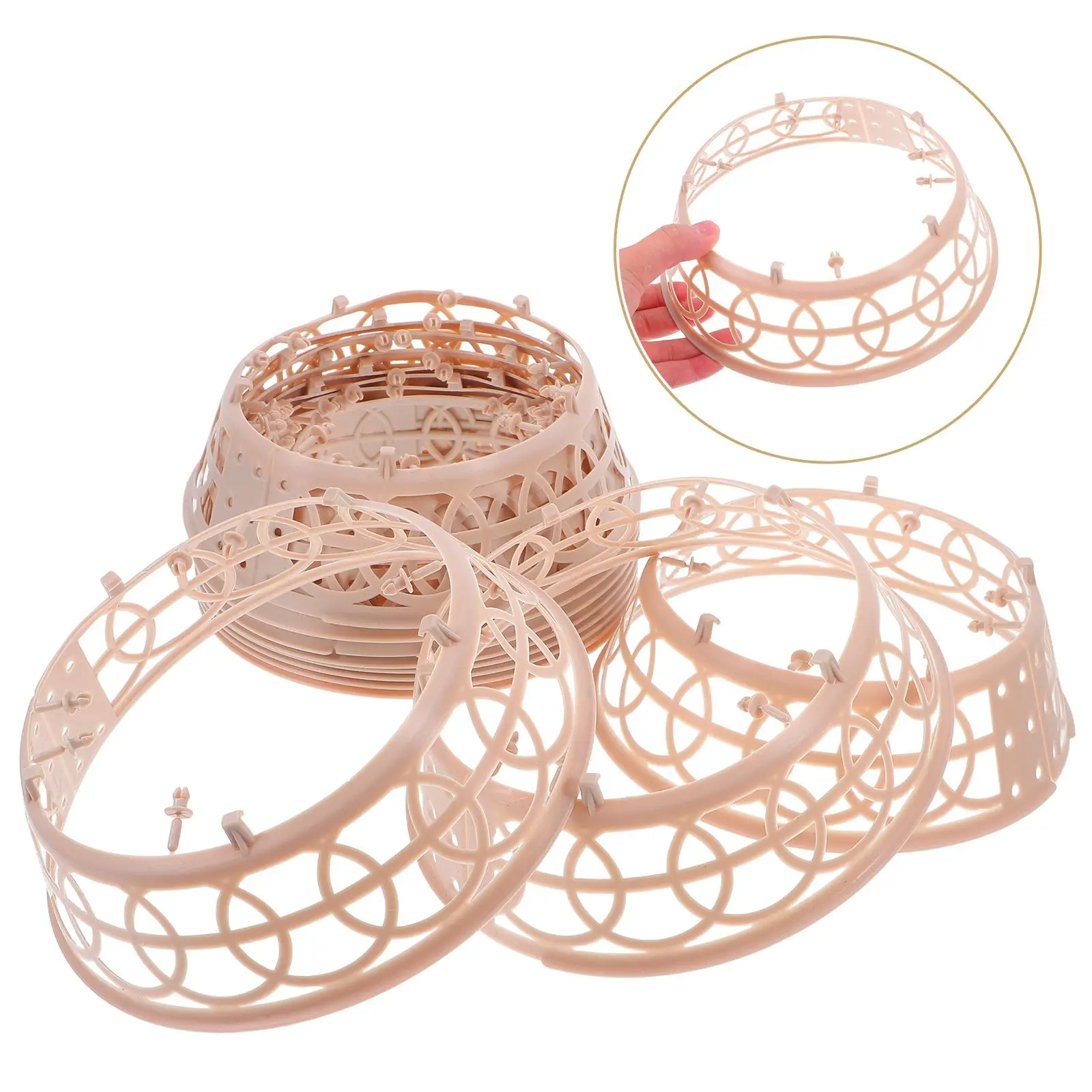 10 Pcs Hat Shaper Cap Ring Fixing Frame Protector Bumper Hard Suspension Liner Plastic Replacement Adjustable Size