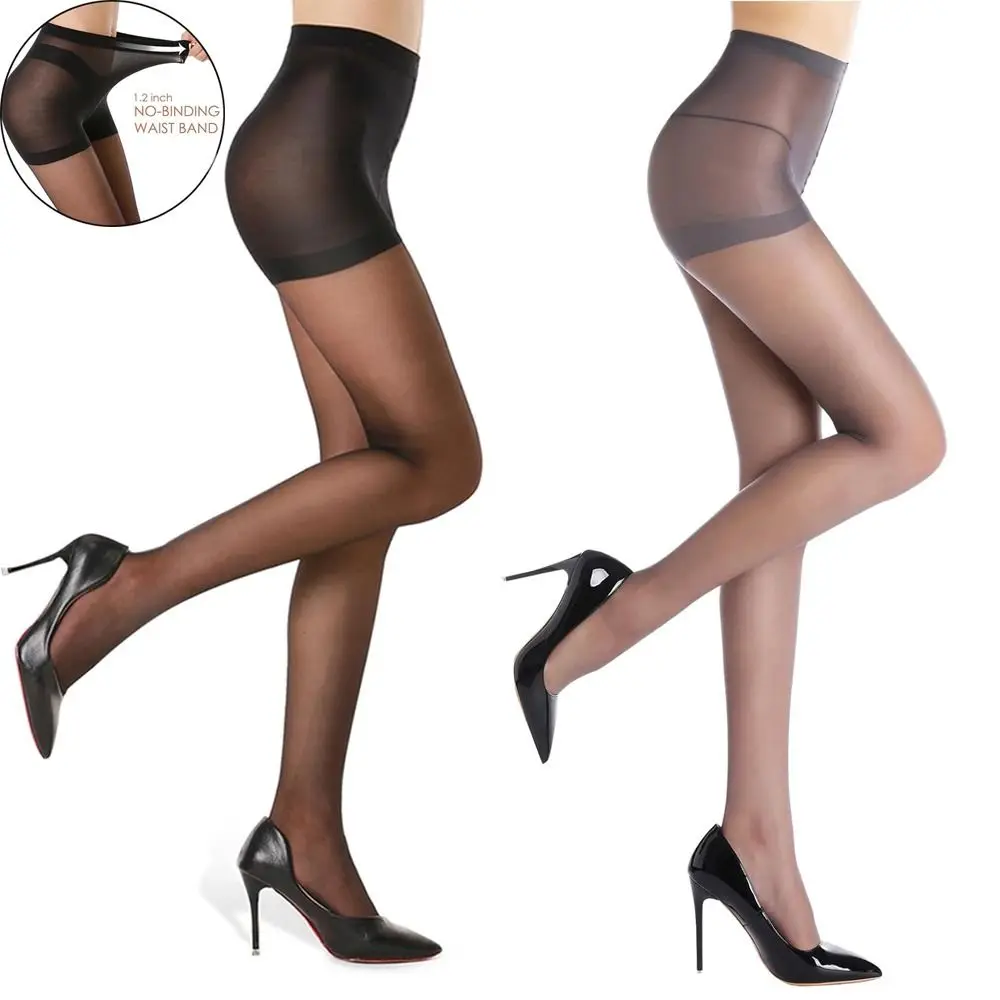 

New Skinny Legs Sheer Pantyhose Thigh Sheer Ultra-thin 20D Control Breathable Elastic Silk Stockings