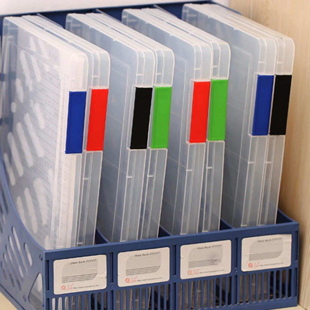 

2Pcs File ganizer Plastic Storage Boxes for Office Home Documents Magazines Certificates Efficient Portable Files Case Pocket