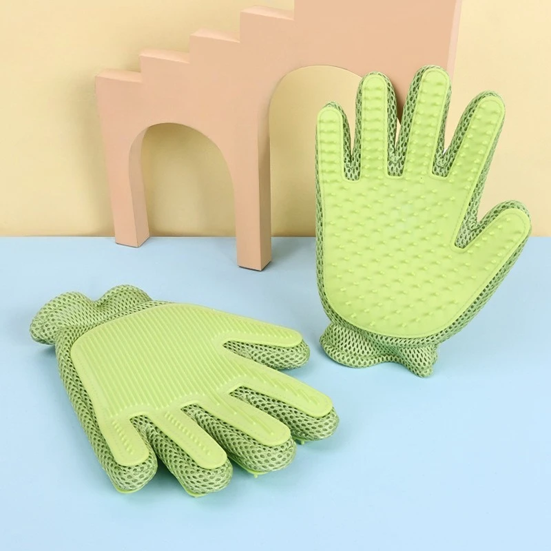 Pet Double-sided Bath and Massage Gloves