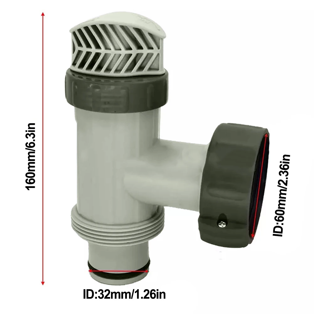 Ensemble de Valve à piston de piscine polyvalent, pour pompes Intex 28635EG 28633EG 28671EG, adaptateur de tuyau 1.25 à 1,5 pouces, pièces d'équipement de piscine