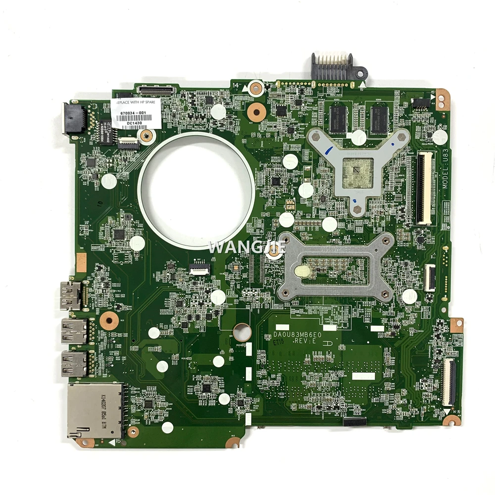 Imagem -02 - Placa-mãe Portátil para hp Pavilion 15-n Da0u83mb6e0 Sr170 I54200u Cpu Hd8670m Ddr3 100 de Trabalho