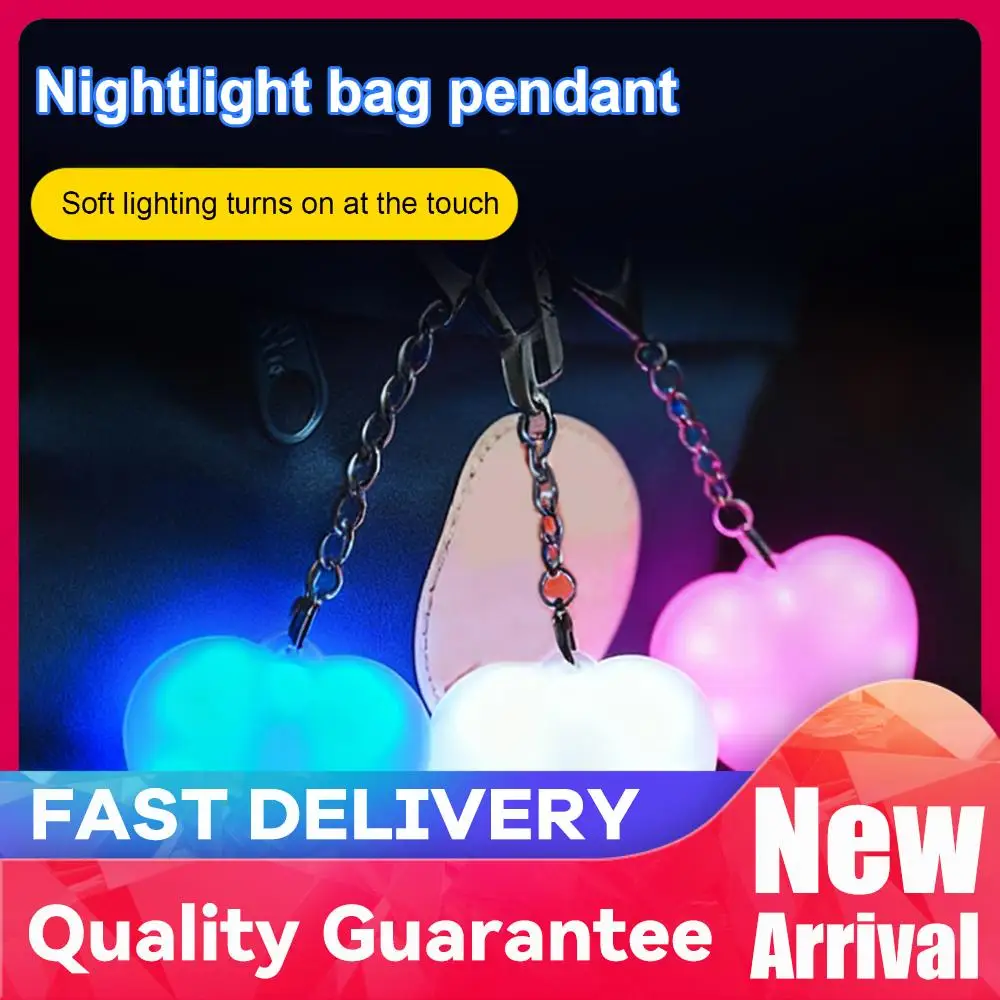 

Сенсорная светодиодная лампа-ночник для сумки с автоматическим датчиком, перезаряжаемая, в форме сердца, идеи подарков для женщин