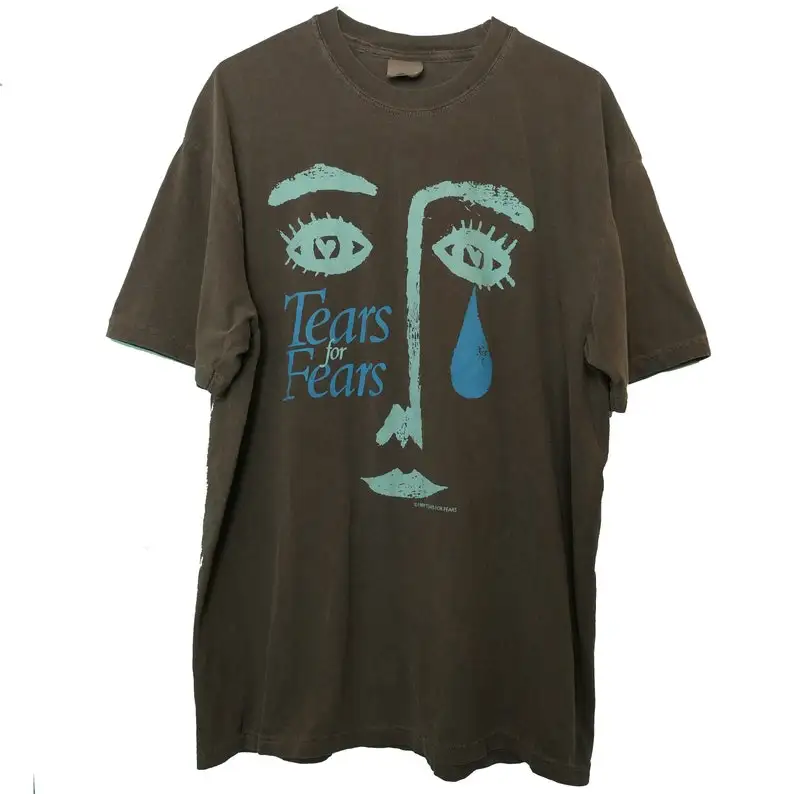 Tears For Fears Tee Ultra Faded Post Punk New Wave Band Shirt Songs From the Big Chair Elemental Sowing Seeds of Love Album Heav