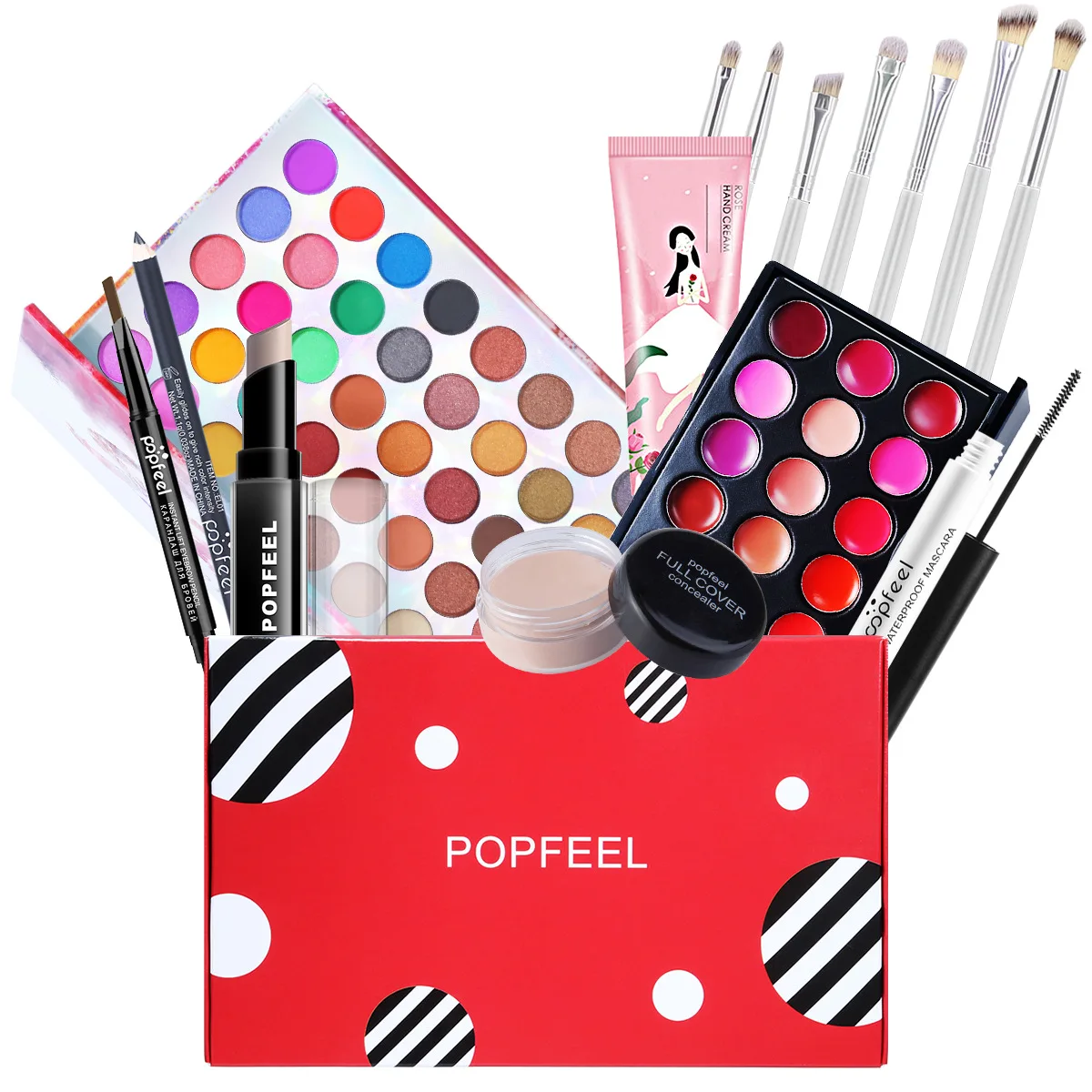 Best-Selling Popfeel Makeup Kit Full Set All in One Eyes Palette Eyeliner Bronzer,Contour Powder Luxe Sets Gifts Women Cosmetics