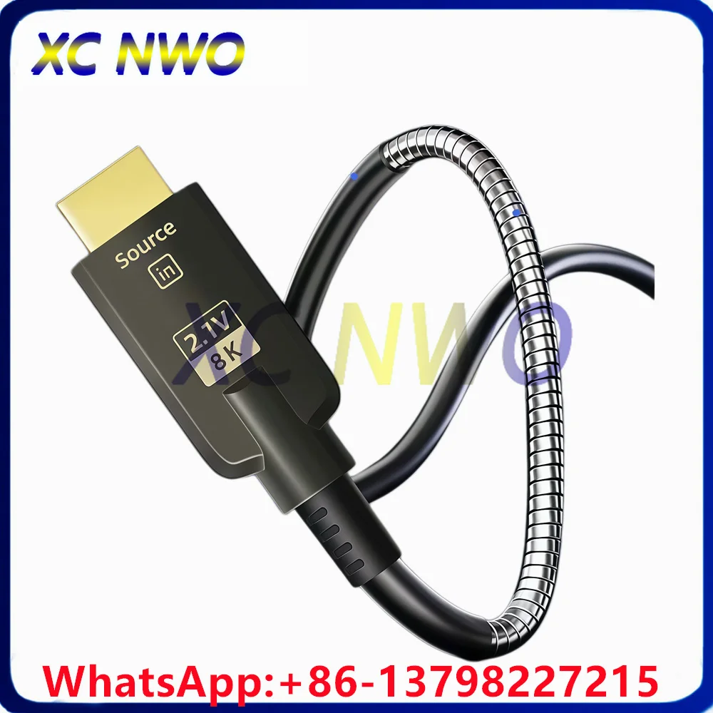 High Speed 8K HDMI Male to HDMI-M 48Gbps 100M 5.2mm TPU Durability Armored Hybrid Fiber Cable With PCD310Reel 100M