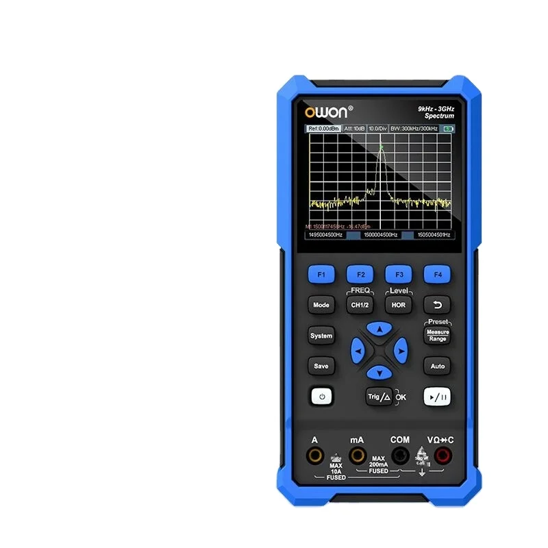 OWON Lip High Accuracy Handheld Spectrum Analyzer 15G/3G Oscilloscope 50-200M Bandwidth Multimeter Three-in-One 1 Year WarrantyA