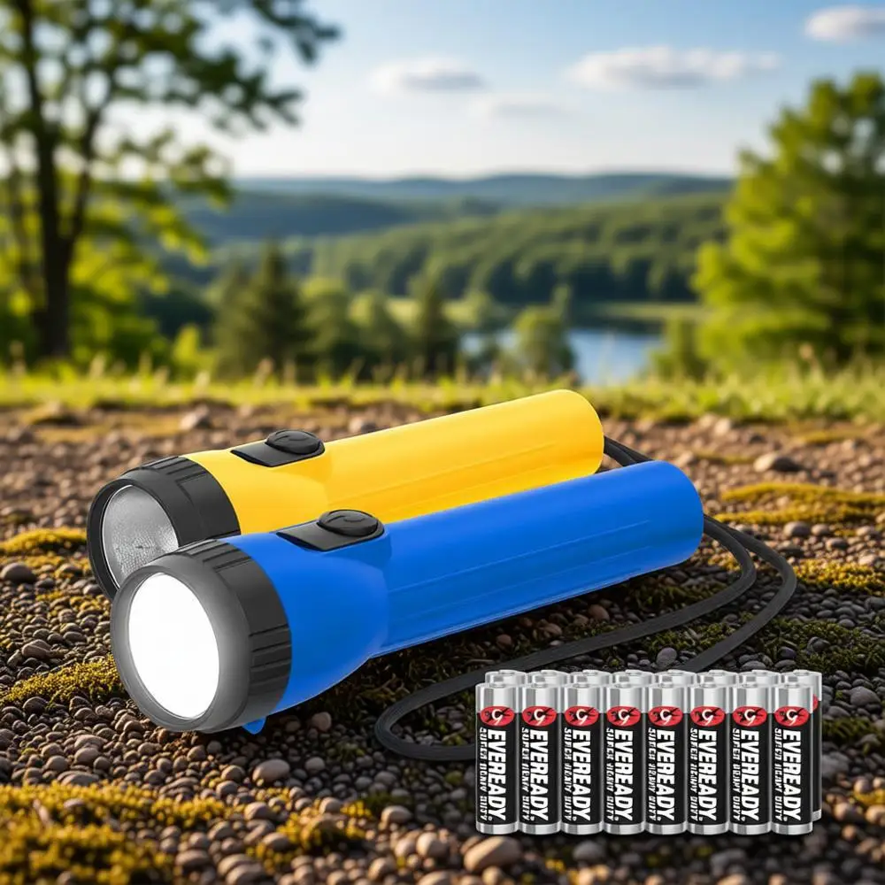 

8-Pack Durable LED Lashlights - Bright, Reliable for Outdoors, Emergency, and Power Outages (Batteries Included)