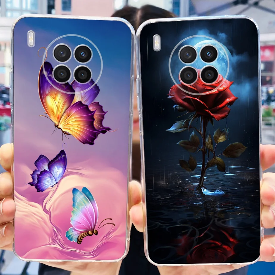 For Huawei Nova 8i Case Nova8i NEN-L22 New Fashion Painted Cover Clear Silicone Phone Cases For Honor 50 Lite 50Lite Soft Fundas