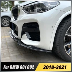 Front Bumper Lip Spoiler Splitters For BMW X3 X4 G01 G02 M-Pack 2018-2021 Front Bumper Splitter Lip Spoiler Diffuser Body Kit