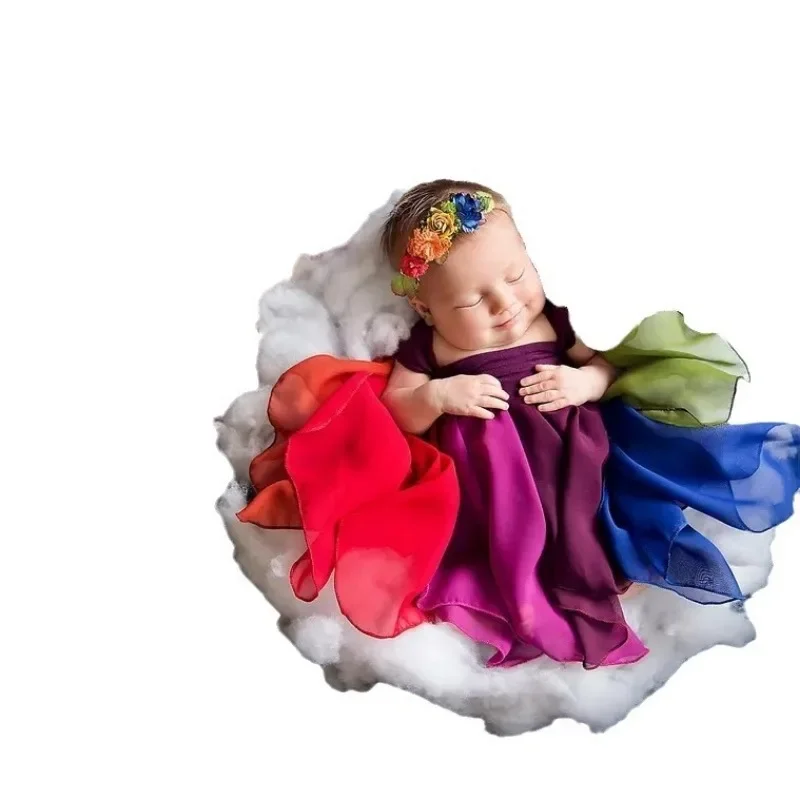 مجموعة ملابس التصوير الفوتوغرافي للأميرة حديثي الولادة لعمر واحد و3 أشهر فستان بناتي لطيف للرضع والأطفال الصغار لالتقاط الصور من أجل الملابس #5