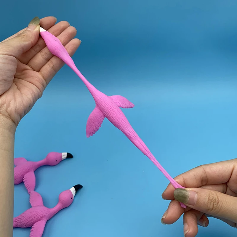 3Pcs Creative Finger Slingshot Pink Flamingo Children's Prank Ejecting Stress Relief Toys Bird Funny Toys Kids Birthday Gifts