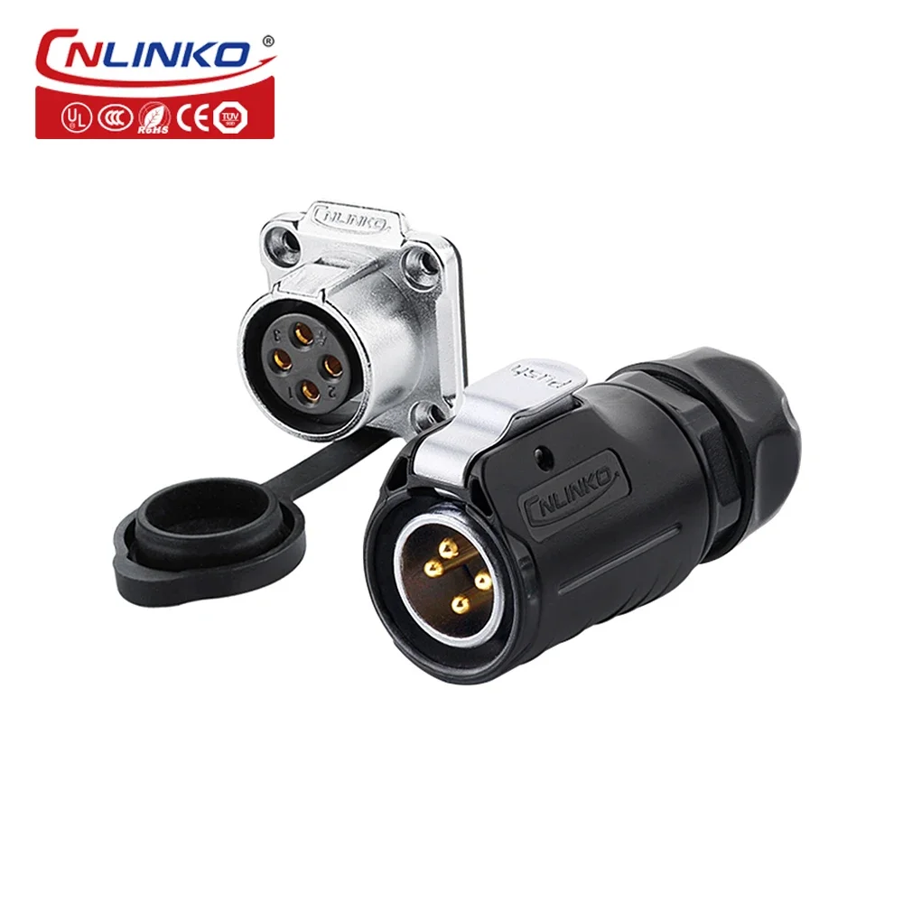 

CNLINKO LP20 4 pin and multi pin disconnect connector waterproof male female connector for power applications