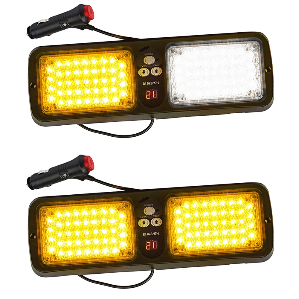 

LED Car Visor Strobe Flashing Light with Cigarette Lighter 12V Interior Windshield Sunshield Emergency Warning Light