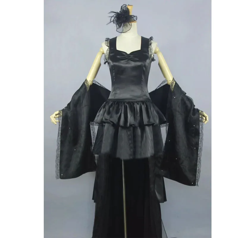 

Tokyo Kamishiro Rize Cosplay Anime Costume For Women BLACK Dresses With Headwear Outfits