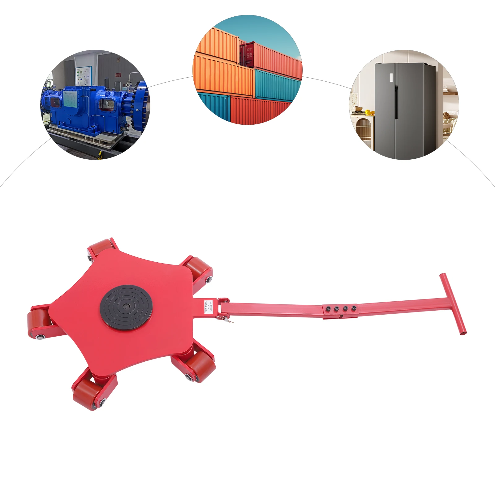 8818 رطل تجميع وتفكيك آلات تحريك مستودع ورشة عمل الآلات الصناعية تزلج دوللي مع قرص أسود