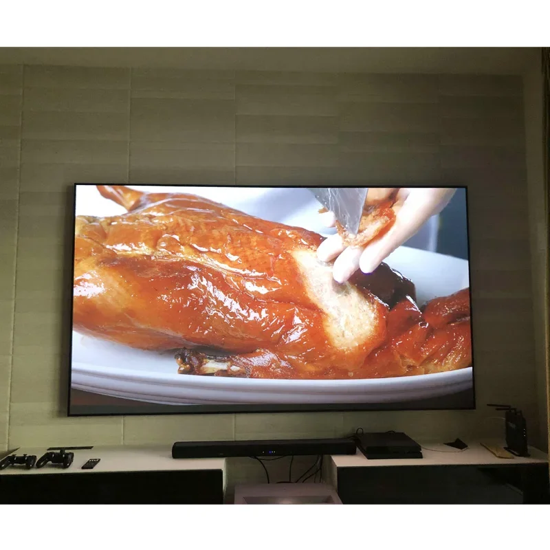 100 120 150 Inch Fixed Frame Projector Screen 4K HD ALR Long Short Throw Projection Screen for Home Theater