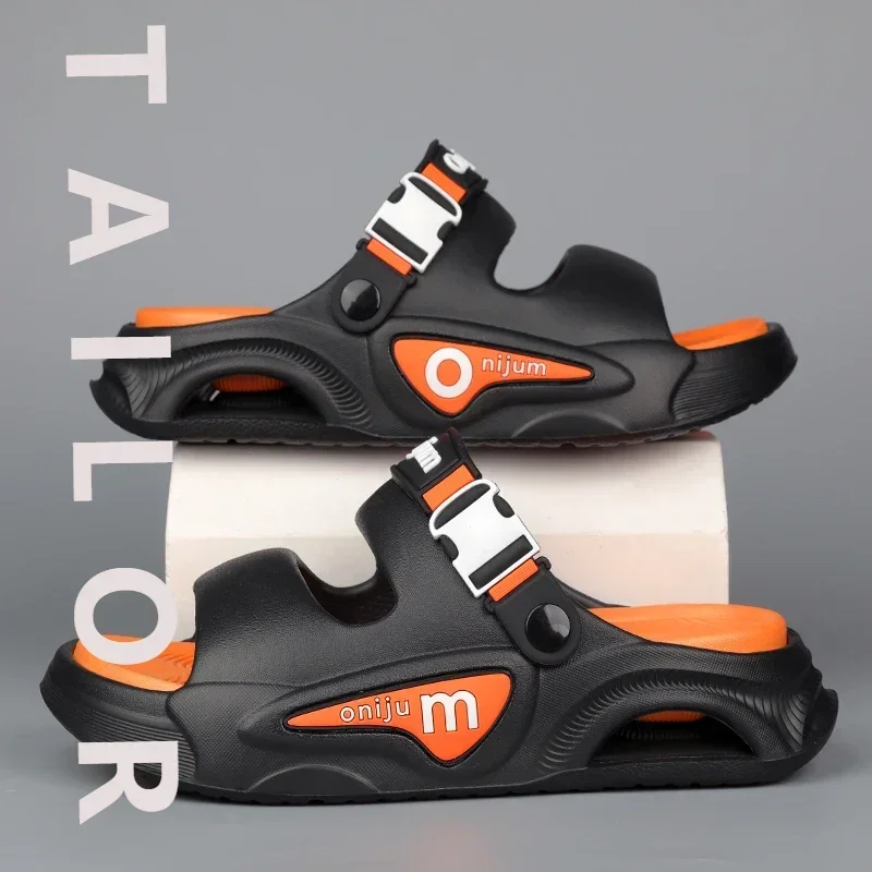 

Летние мужские уличные сандалии, тапочки, пляжные удобные толстые мягкие сабо, мужская повседневная обувь, садовая обувь, мужские и женские пляжные сандалии