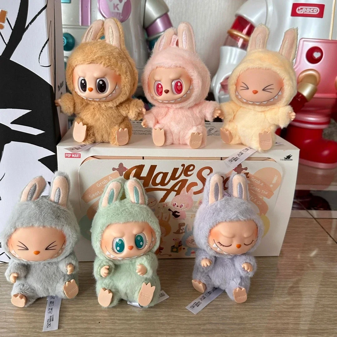 Kawaii The Monsters Have A Set Series Macaron 2 Generation Vinyl Plush Doll Pendantanime Fgiure Ornament Collectible Toys Gifts