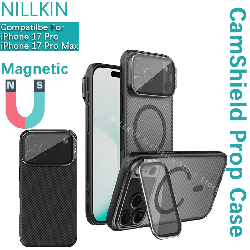 

Nillkin For iPhone 17 Pro Max/iPhone17 Pro TPU+PC CamShield Prop Magnetic Case lens cover bracket, phone case protective cover