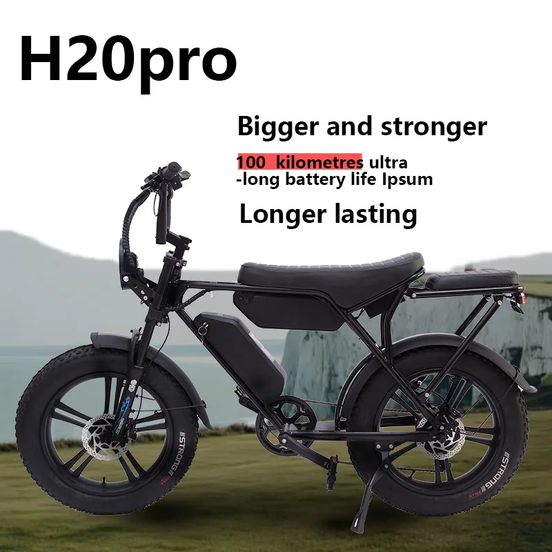 Electric Assisted Bike H20pro 1000W Motor 48V 30AH Mountain E-Bike 20 Inch Tire Commuting All Terrain Off-Road Electric Bicycle image 7