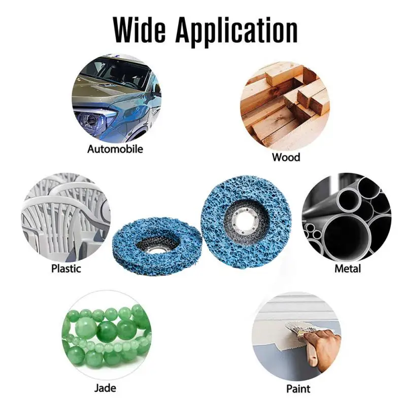 125mm Poly Strip Disc Abrasive Wheel Paint Rust Remover Clean Grinding Wheels For Motorcycles Durable Angle Grinder Accessories